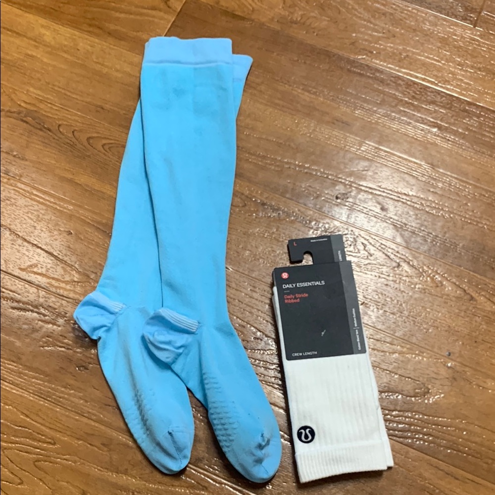 NWT Lululemon athletica Daily Essentials compression Crew Socks bundle